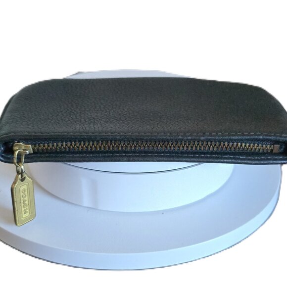 Rare Coach Sonoma Black Leather Small Cosmetic Pouch/Bag EUC ~ Vintage - Picture 6 of 8